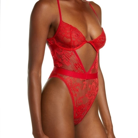 MAPALE RED LACE BODYSUIT - Picture 3 of 13